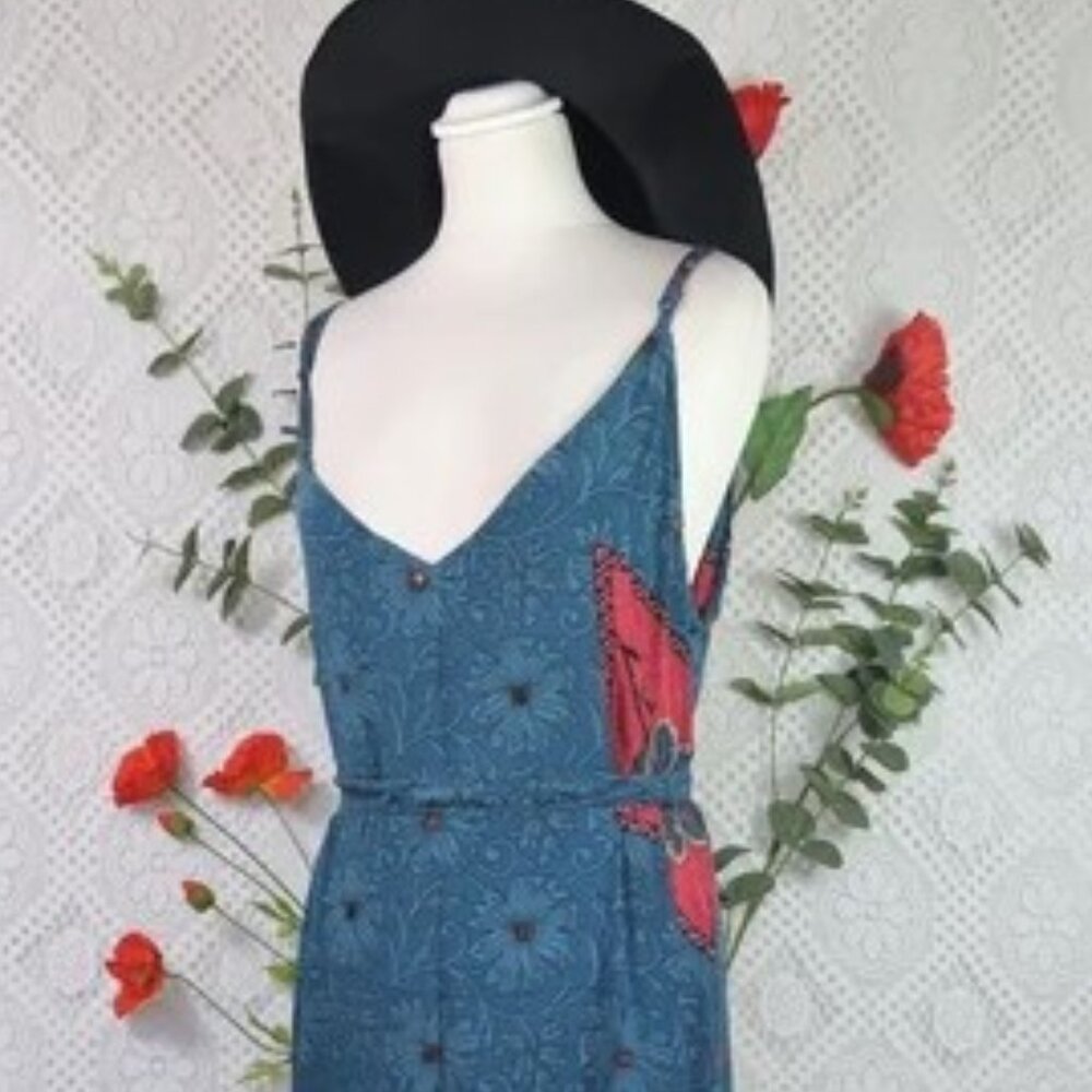 AllAbo Indian Vintage Sari Slip Dress